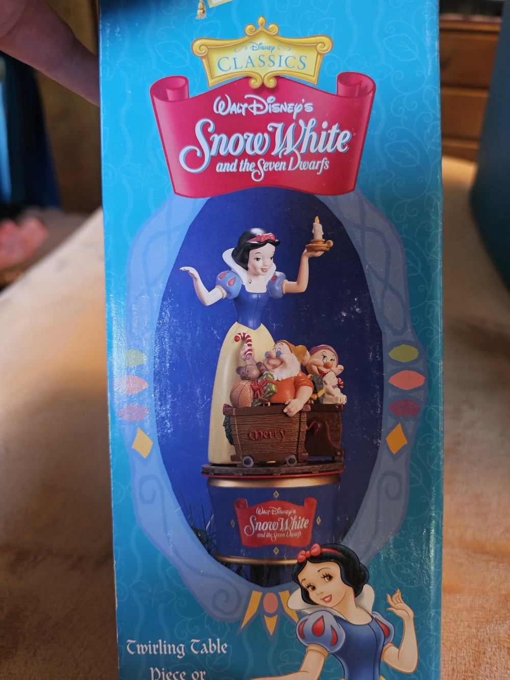 Disney Snow White Blue Red Yellow Twirling Table Piece